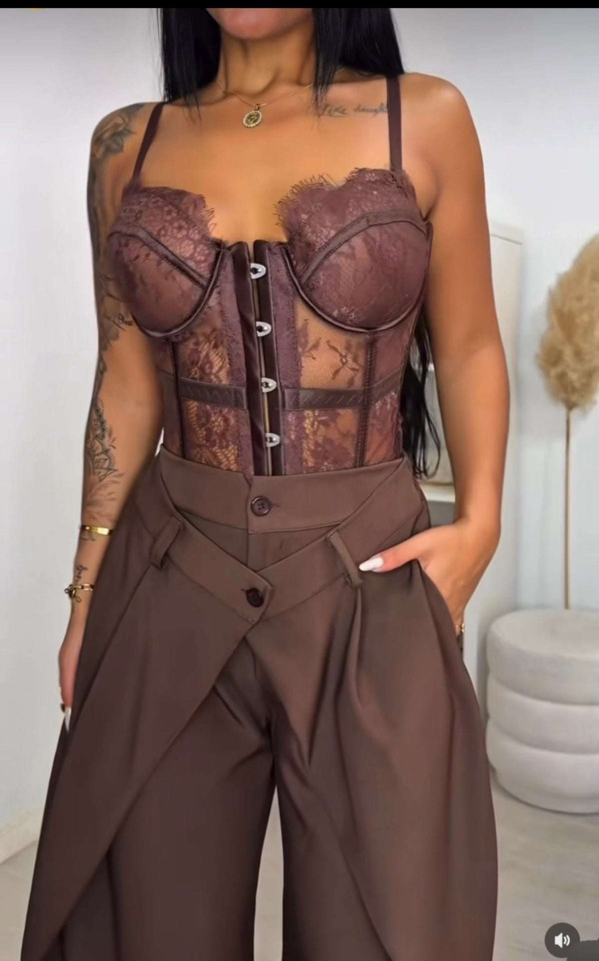 Pantaloni Mocha Luxe