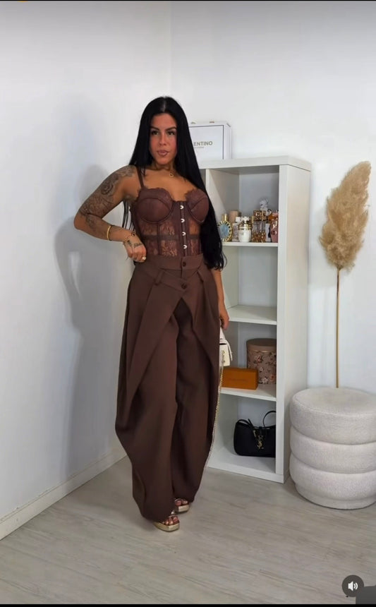 Pantaloni Mocha Luxe